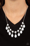 Lady of the POWERHOUSE - White Necklace - Paparazzi Accessories