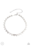 Playing HEART To Get - Silver Necklace - Paparazzi Accessories