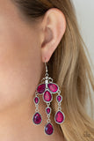 Clear The HEIR - Purple Earrings - Paparazzi Accessories