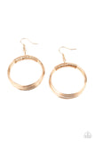 Urban-Spun - Gold Earrings - Paparazzi Accessories