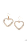 GLISTEN To Your Heart - Gold Earrings - Paparazzi Accessories