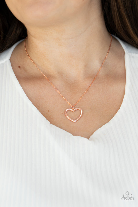 GLOW by Heart - Copper Necklace - Paparazzi Accessories