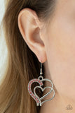 Double the Heartache - Pink Earrings - Paparazzi Accessories