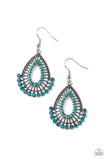 Castle Collection - Blue Earrings - Paparazzi Accessories