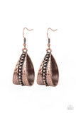 STIRRUP Some Trouble - Copper Earrings - Paparazzi Accessories 