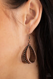 STIRRUP Some Trouble - Copper Earrings - Paparazzi Accessories 