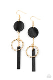 Raw Refinement - Black Earrings - Paparazzi Accessories