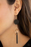 Raw Refinement - Black Earrings - Paparazzi Accessories