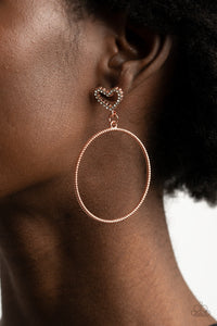 Love Your Curves - Copper Earrings - Paparazzi Accessories