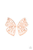 Butterfly Frills - Copper Earrings - Paparazzi Accessories