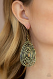 Rural Ripples - Brass Earrings - Paparazzi Accessories