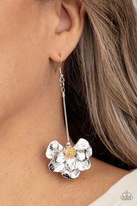 Oh SNAPDRAGONS! - Silver Earrings - Paparazzi Accessories