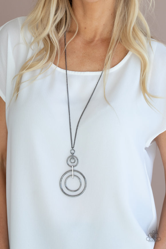 The Inner Workings - Black Necklace - Paparazzi Accessories