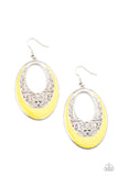 Orchard Bliss - Yellow Earrings - Paparazzi Accessories