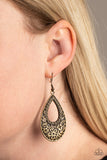 Organically Opulent - Brass Earrings - Paparazzi Accessories