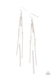 Dainty Dynamism - White Earrings - Paparazzi Accessories