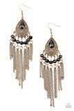 Floating on HEIR - Brass Earrings - Paparazzi Accessories