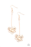Opulently Orchid - Rose Gold Earrings - Paparazzi Accessories