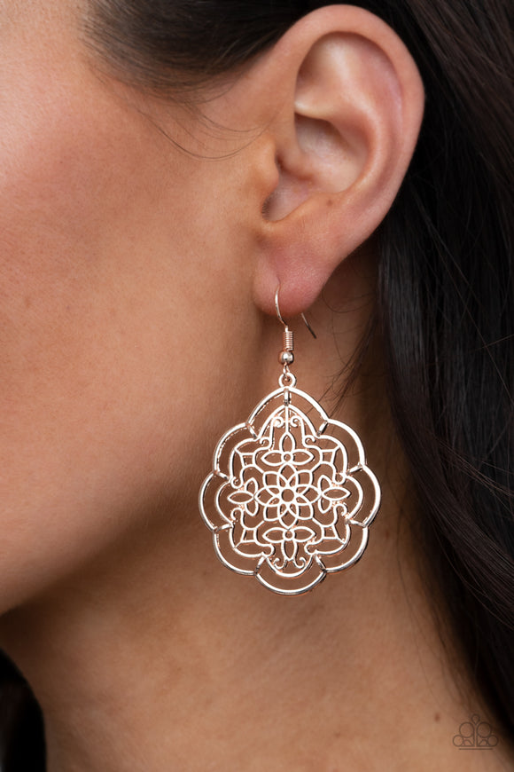Tour de Taj Mahal - Rose Gold Earrings - Paparazzi Accessories