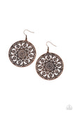 Make A MANDALA Out Of You - Copper Earrings - Paparazzi Accessories