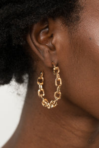 Stronger Together - Gold Earrings - Paparazzi Accessories