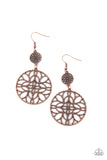 Mandala Eden - Copper Earrings - Paparazzi Accessories