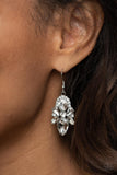 Stunning Starlet - White Earrings - Paparazzi Accessories