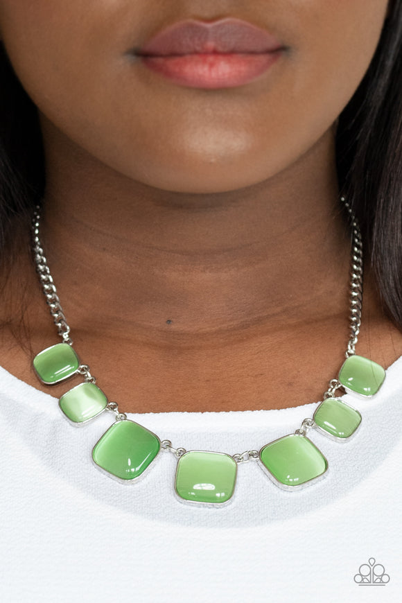 Aura Allure - Green Necklace - Paparazzi Accessories