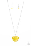 Warmhearted Glow - Yellow Necklace - Paparazzi Accessories