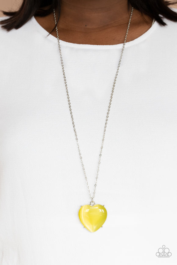 Warmhearted Glow - Yellow Necklace - Paparazzi Accessories