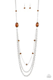 Dare to Dazzle - Brown Necklace - Paparazzi Accessories