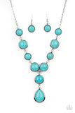 Terrestrial Trailblazer - Blue Necklace - Paparazzi Accessories