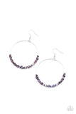 Glimmering Go-Getter - Purple Earrings - Paparazzi Accessories