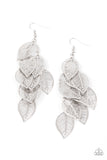 Limitlessly Leafy - Silver Earrings - Paparazzi Accessories