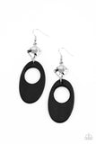 Retro Reveal - Black Earrings - Paparazzi Accessories
