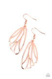 Turn Into A Butterfly - Copper Earrings - Paparazzi Accessories