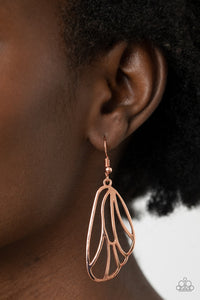 Turn Into A Butterfly - Copper Earrings - Paparazzi Accessories