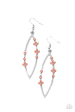 Flowery Finesse - Orange Earrings - Paparazzi Accessories