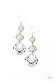 Bubbling To The Surface - White Earrings - Paparazzi Accessories