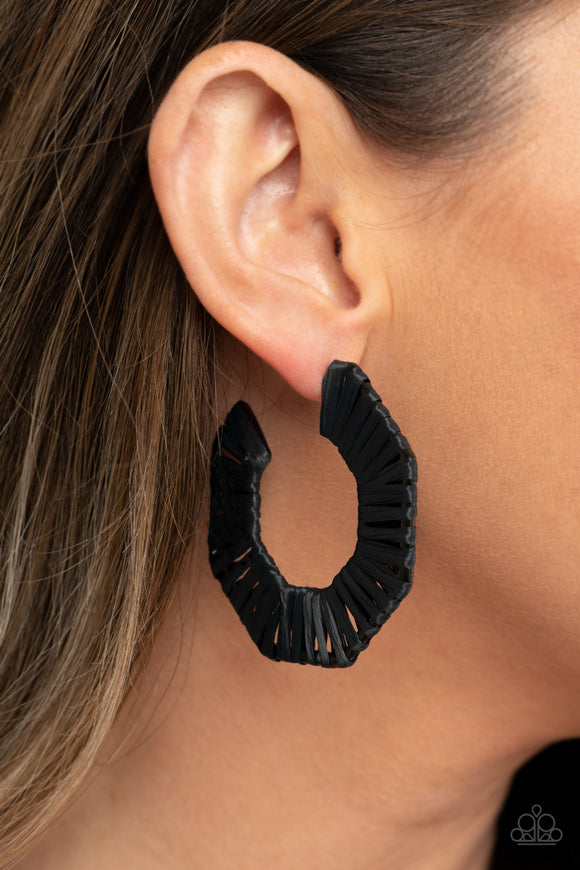 Fabulously Fiesta - Black Earrings - Paparazzi Accessories
