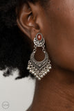 Summery Gardens - Brown Clip On earrings - Paparazzi Accessories