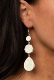 Progressively Posh - White Earrings - Paparazzi Accessories