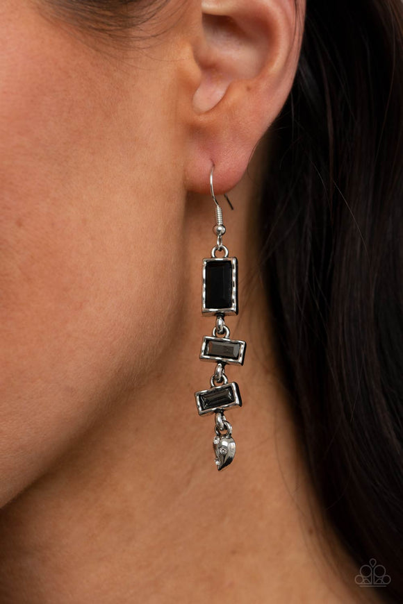 Modern Day Artifact - Black Earrings - Paparazzi Accessories