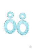 Foxy Flamenco - Blue Earrings - Paparazzi Accessories