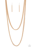 Save Your TIERS - Gold Necklace - Paparazzi Accessories