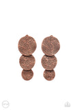 Ancient Antiquity - Copper Clip On Earrings - Paparazzi Accessories