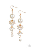 Ageless Applique - Gold Earrings - Paparazzi Accessories