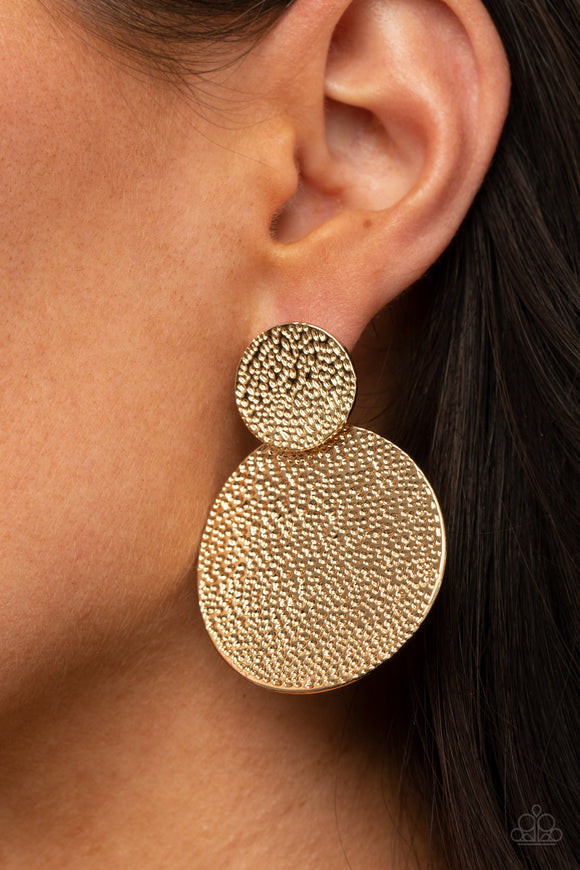 Refined Relic - Gold Earrings - Paparazzi Accessories