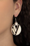 Petrified Posh - White Earrings - Paparazzi Accessories