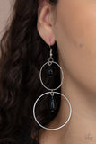 Cultured in Couture - Black Earrings - Paparazzi Accessories